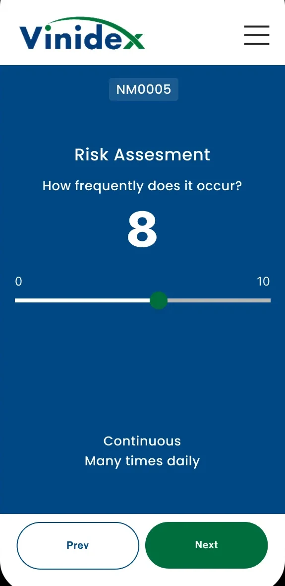 Vinidex app screen 3